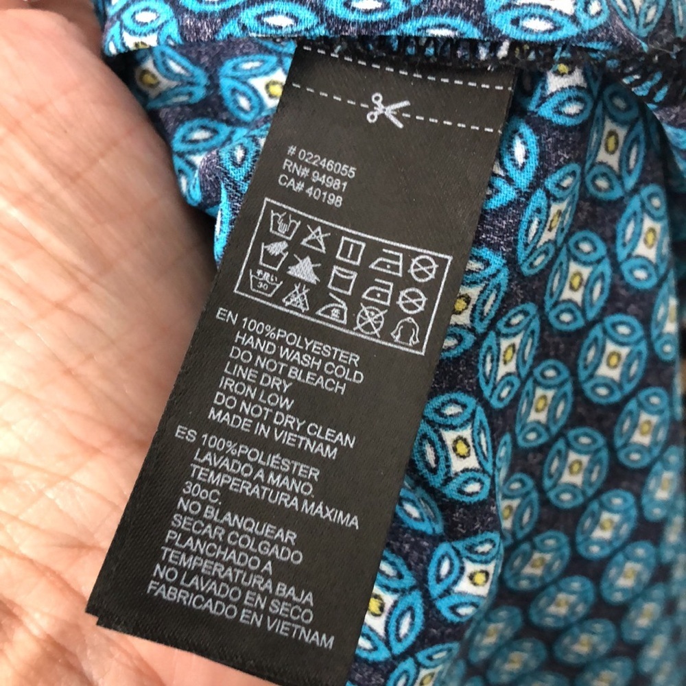 Y2K Forever 21‎ Wrap Style Medallion Print Draped Blouse Top Shirt Sz S - Picture 10 of 11